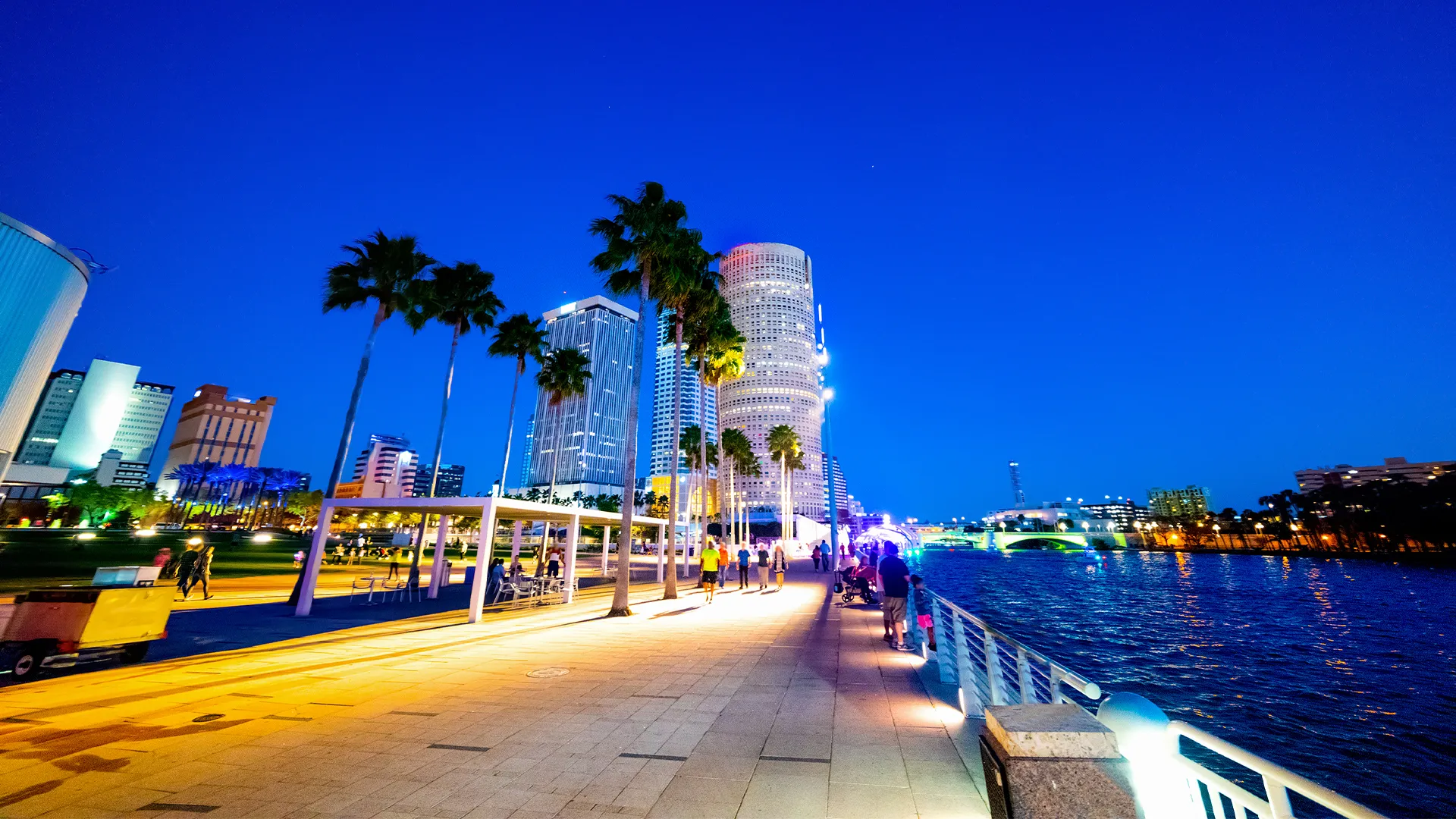 A view of Tampa's Riverwalk